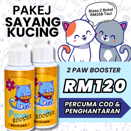 PAKEJ SAYANG KUCING (2 PAW BOOSTER)